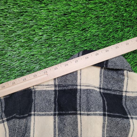 VTG 90s Woolrich Buffalo Plaid Shirt Mens S Made in USA Heavyweight Flannel - Picture 7 of 9